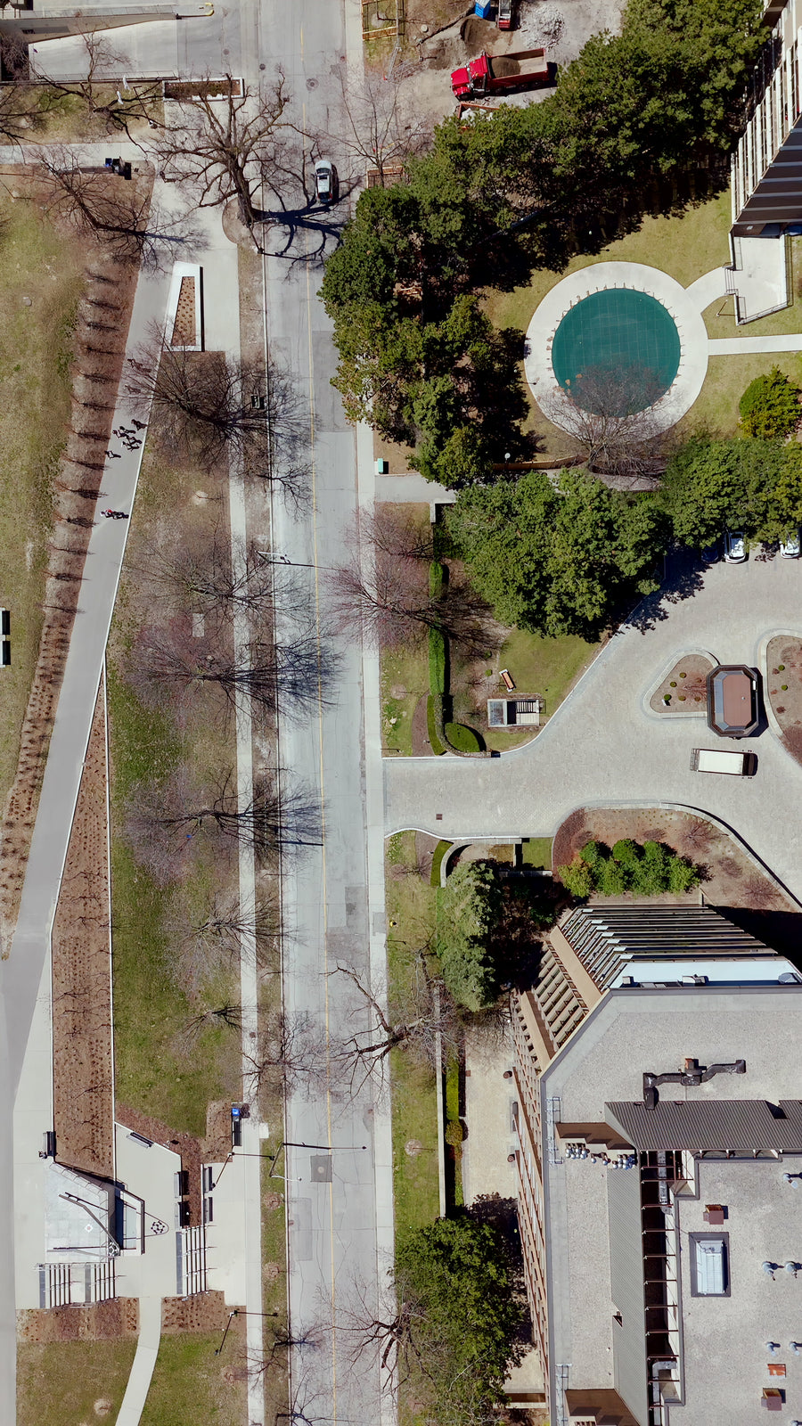 City Street Traffic Intersection Flow - Top Down