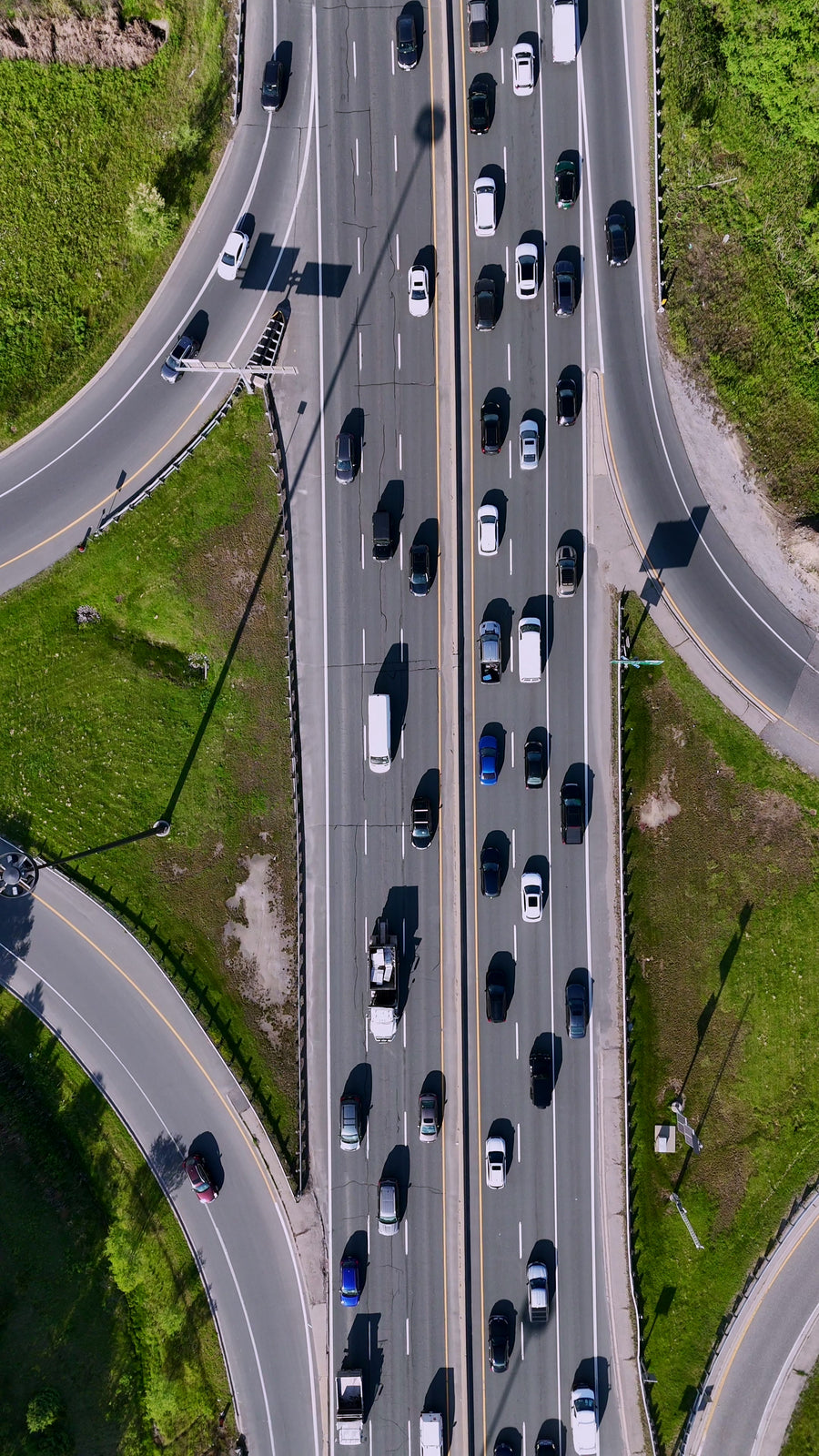 Highway Traffic Cars and Trucks - Vertical Drift