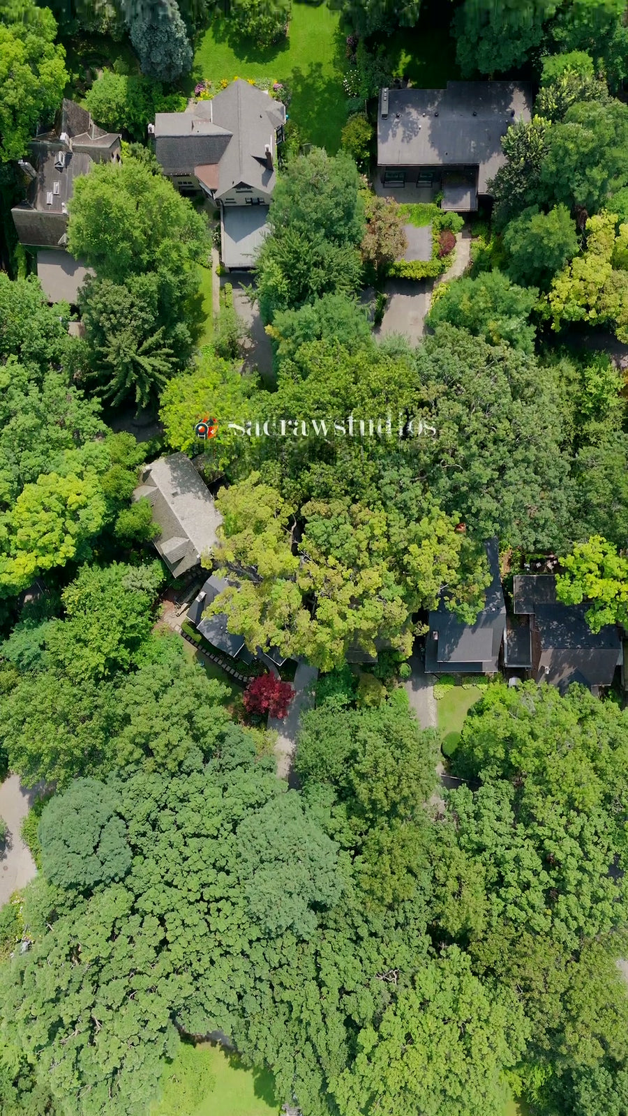 Suburban Neighborhood Grid Houses - Top Down