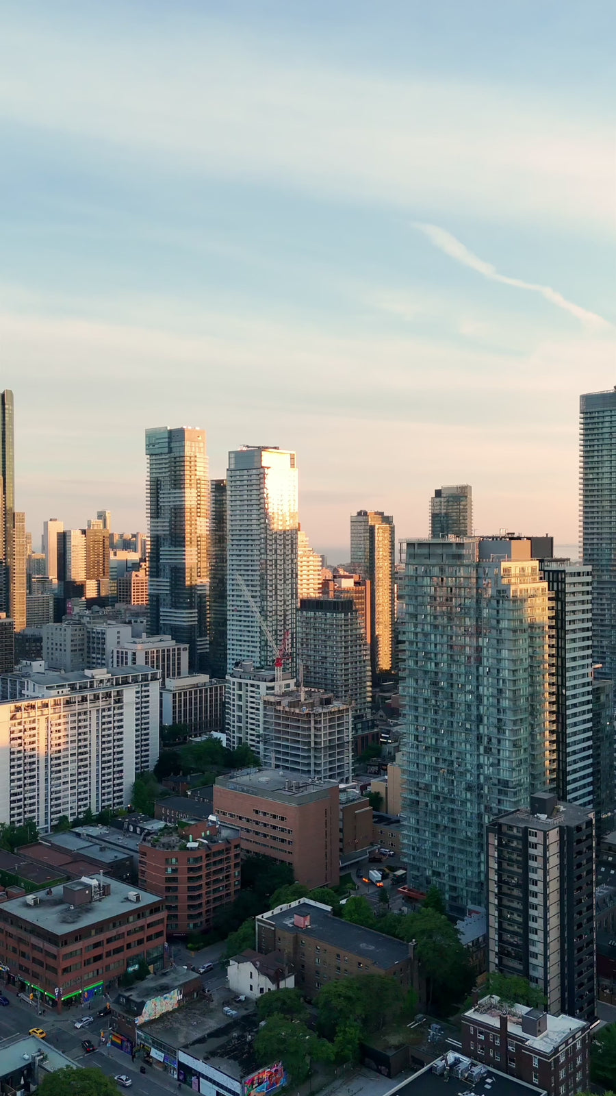 Toronto Skyline Sunset Reveal - Cinematic Aerial