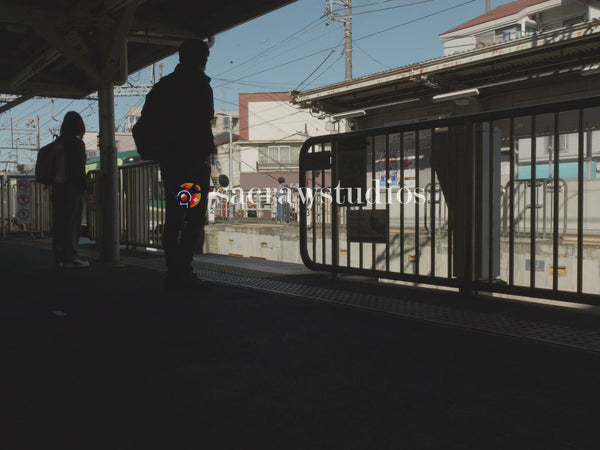 Subway Platform Commuters Morning Silhouettes - Medium Shot