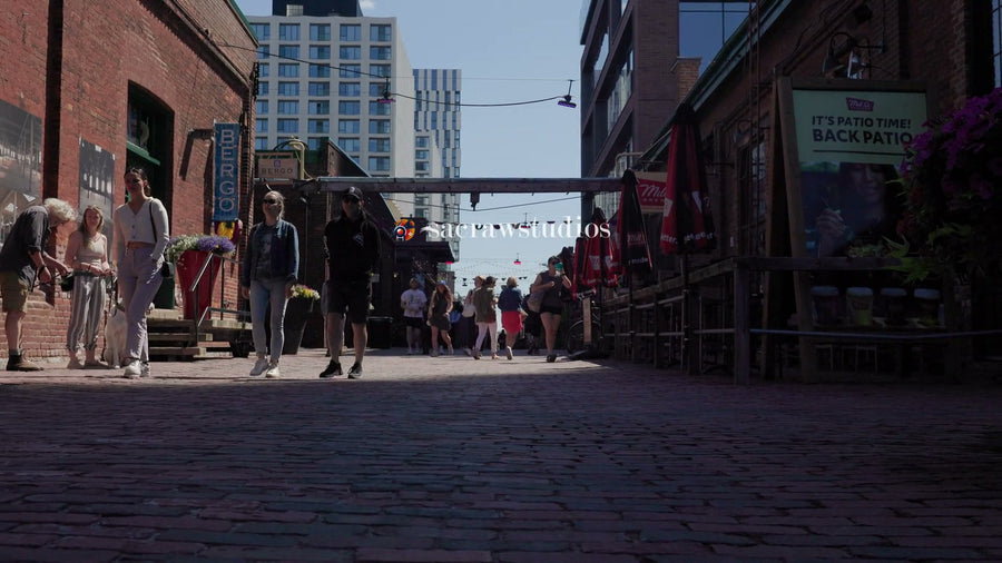 Downtown Toronto Street Daytime Stroll - 4K Street