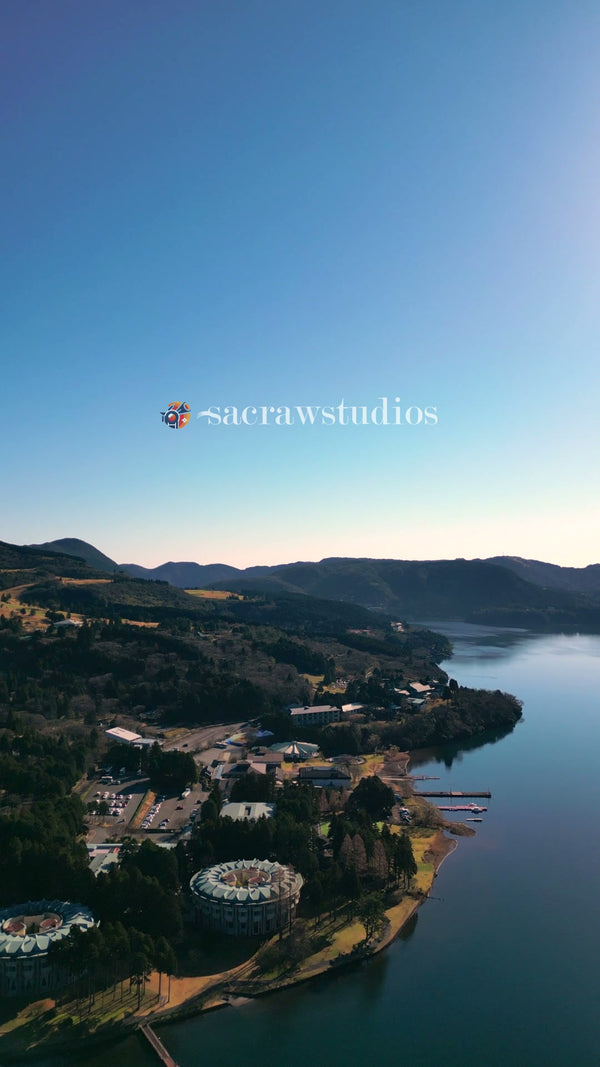 Lake Ashi Scenic Overview Morning - Aerial