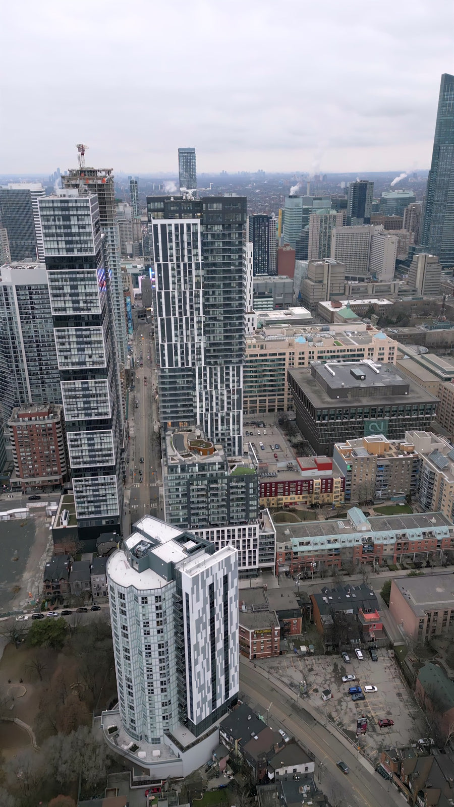 Toronto City Skyline with High-Rise Buildings - 8K Aerial
