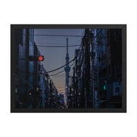 Signal Through the Wires — framed print, black frame