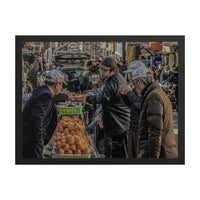 Pears at First Light — framed print, black frame