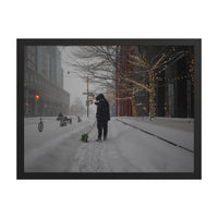 Evening Rounds — framed print, black frame