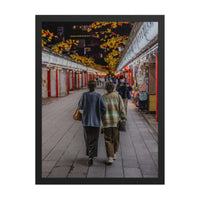 Autumn Between Us — framed print, black frame
