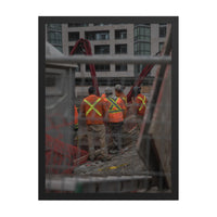 Through the Wire — framed print, black frame