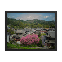 The Pink Guardian — framed print, black frame