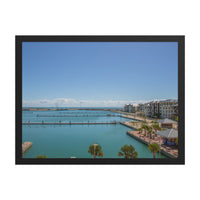 The Long Mooring — framed print, black frame