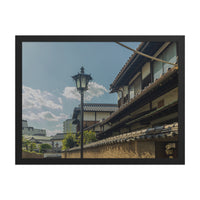 The Iron Sentinel — framed print, black frame
