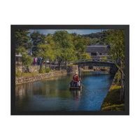 The Boatman's Passage — framed print, black frame