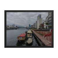 Sumida Mooring — framed print, black frame