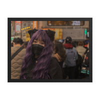 Shibuya Cat — framed print, black frame