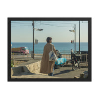 Descent to the Pacific — framed print, black frame