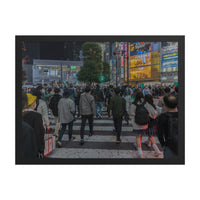 Crossing Into the Current — framed print, black frame