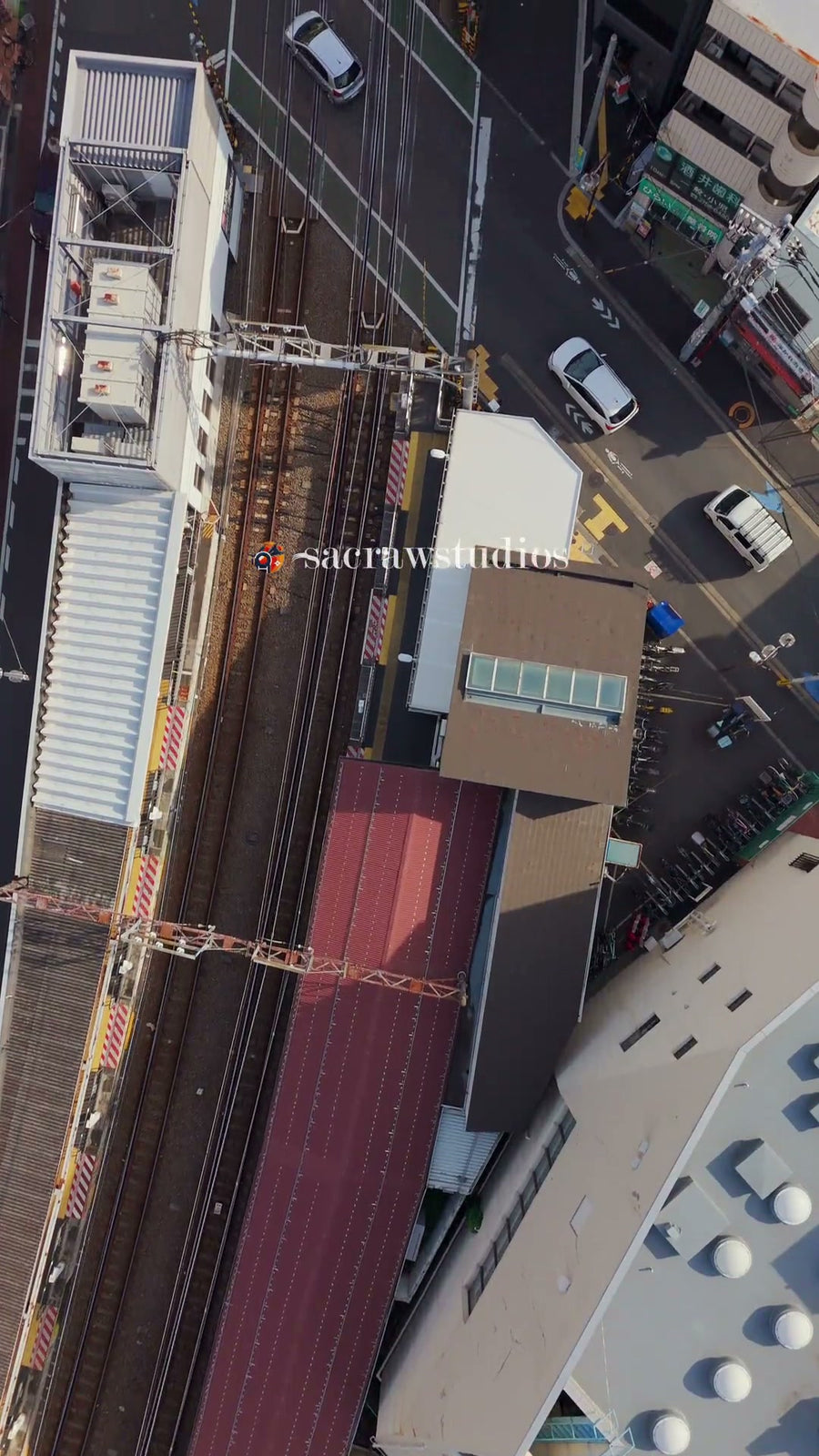 Japanese Railway Station Platform - Top Down