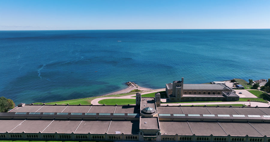 R.C. Harris Water Treatment Plant on Lake Ontario - 5K Aerial
