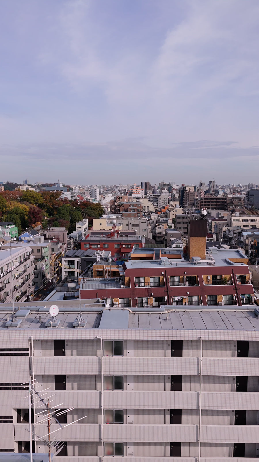 Tokyo Residential District Aerial Descent - 4K Drone