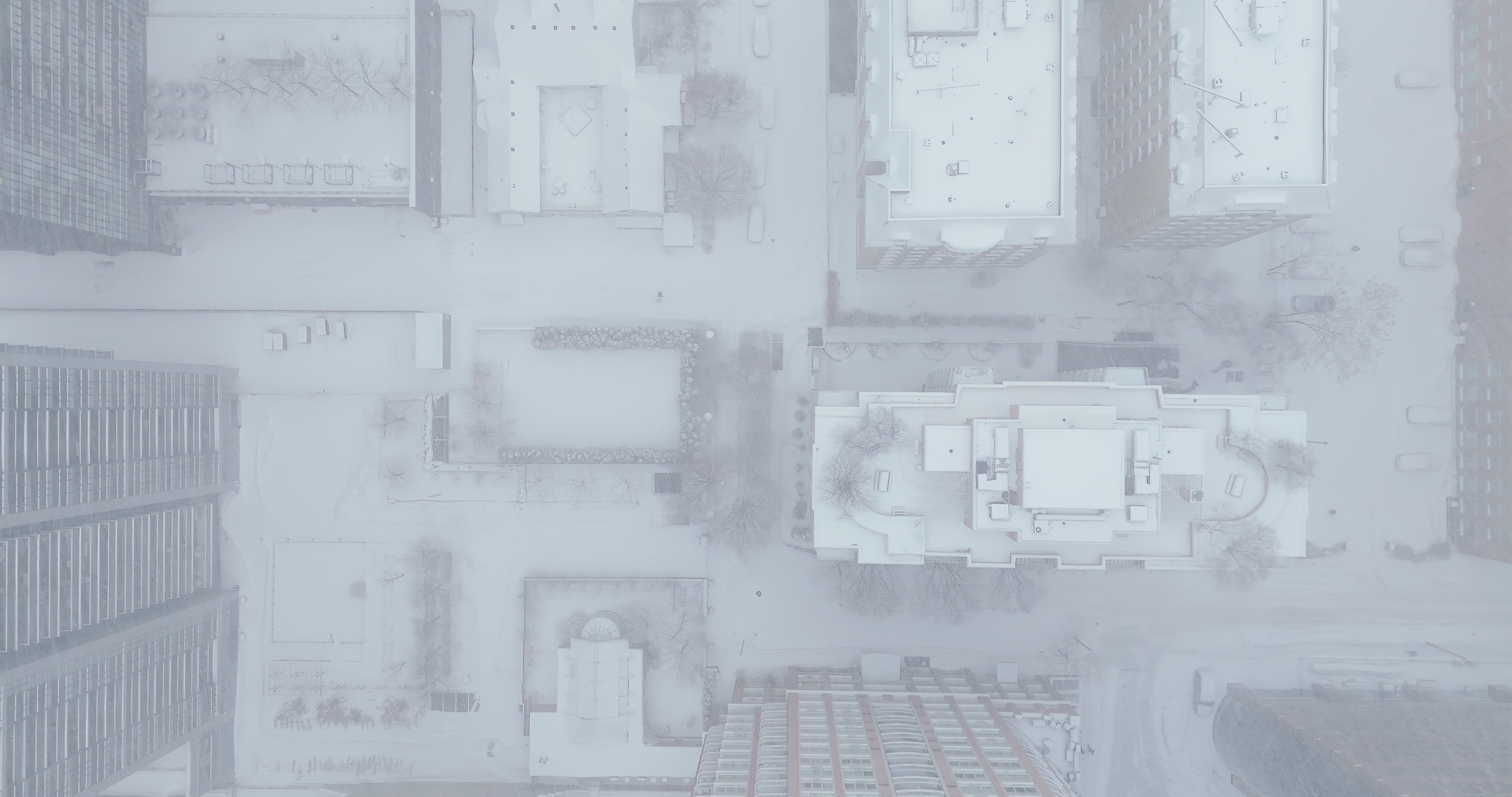 Toronto Cityscape in Blizzard - Aerial in winter — 4K stock footage