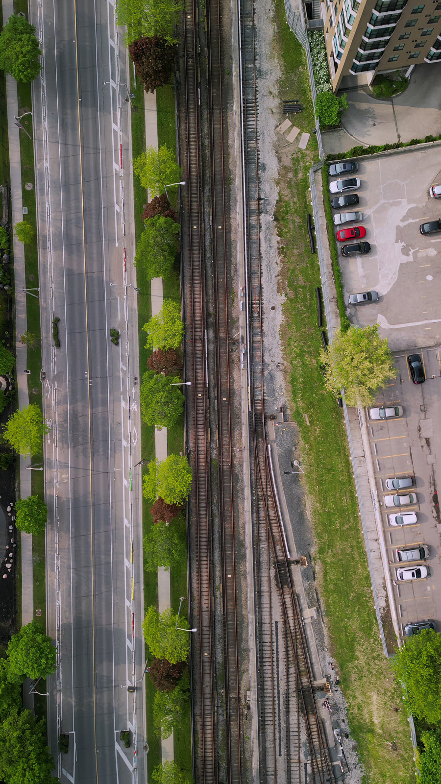 Toronto City Highway and Railway Tracks - Top Down